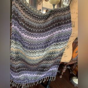 Vintage Boho Southwestern Abstract Country Western Gypsie Hippie Shawl Scarf